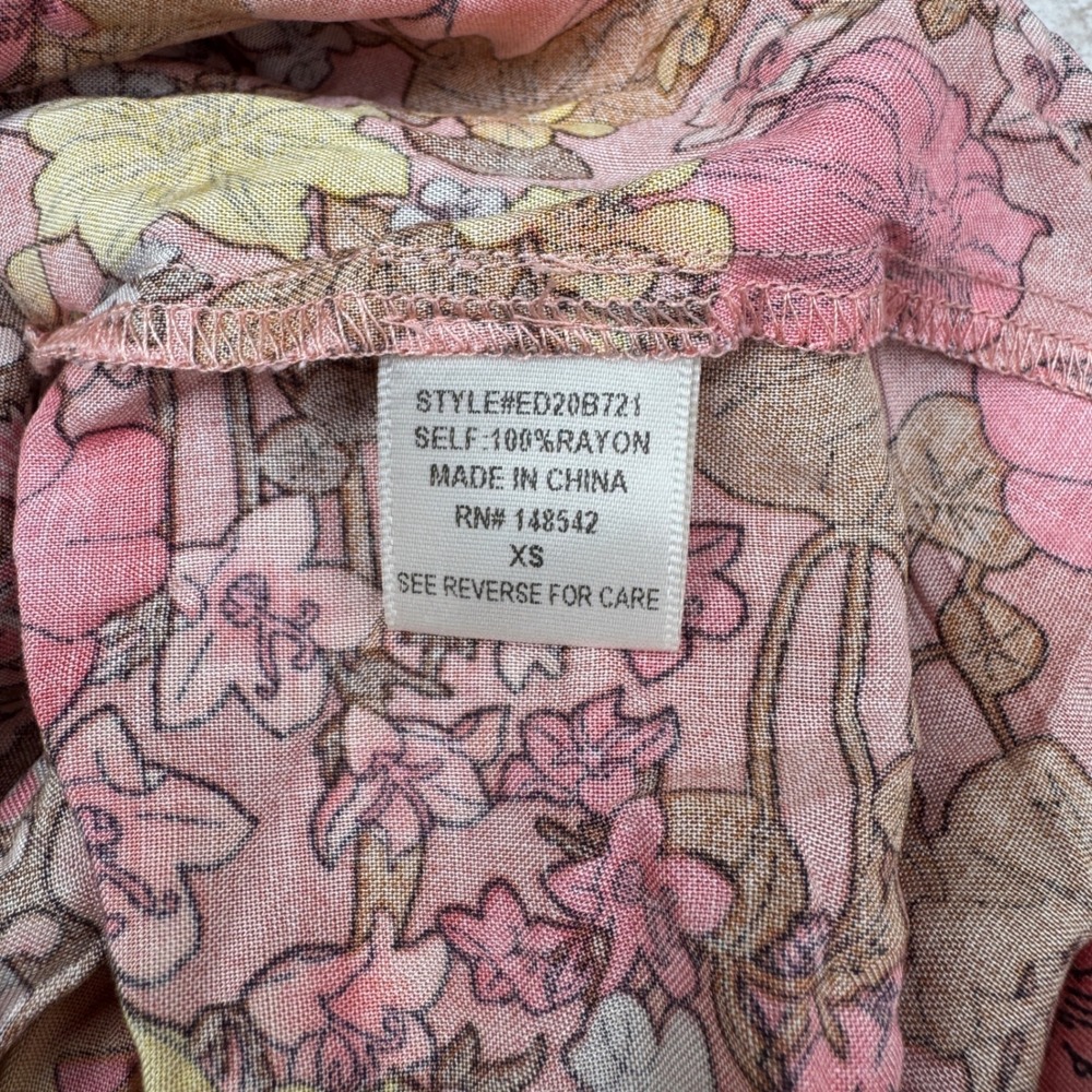 Aratta Silent Journey Floral Maxi Dress Size XS NWOT Boho Gypsy Hippie Whimsy - Picture 5 of 14